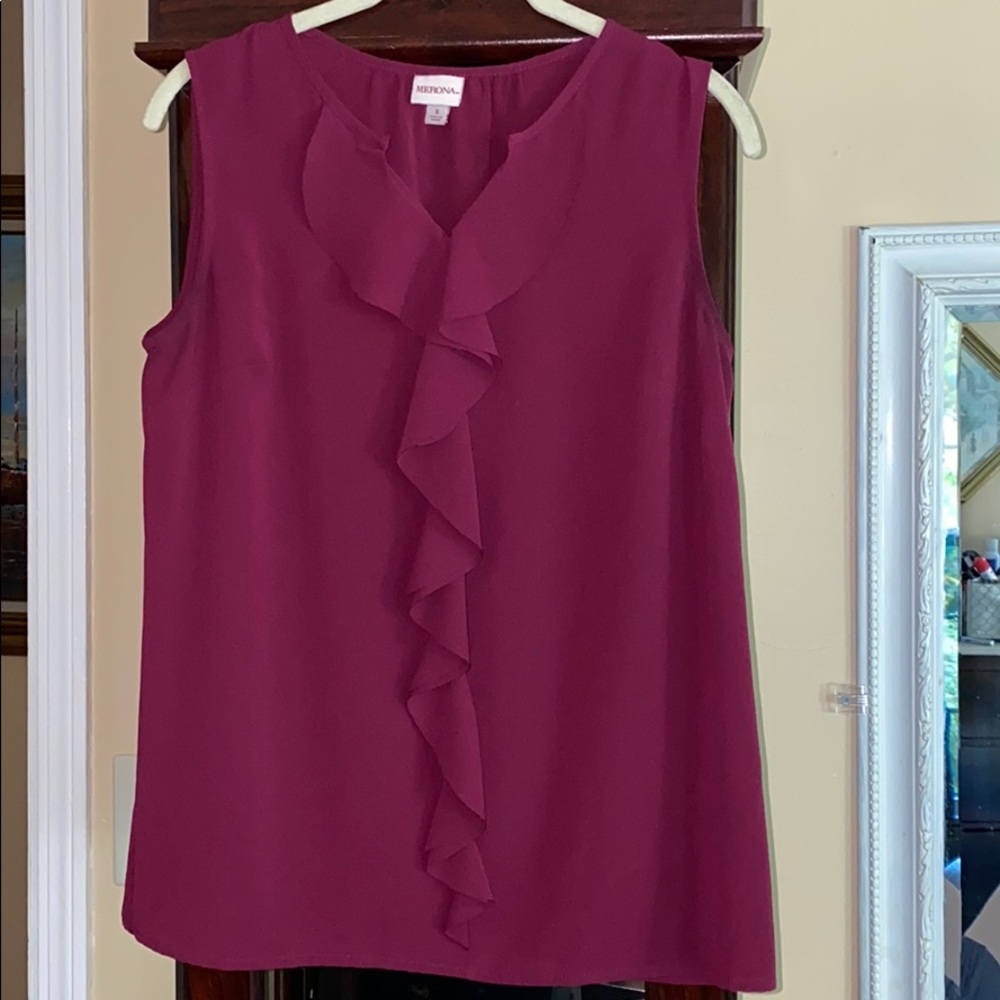 Ruffled front blouse